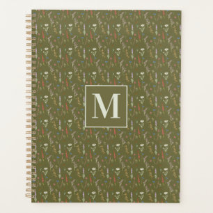 Monogram Bosgroene Aquarel Wilde Bloementuin Planner