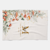 Monogram Bospaddenstoelen Bloemen Bloemen Floral b Theedoek (Horizontaal)