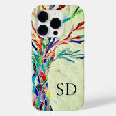 Monogram botanisch groen Case-Mate iPhone case (Achterkant)