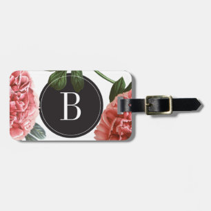 Monogram Botanische Afdruk BAGAGELABEL
