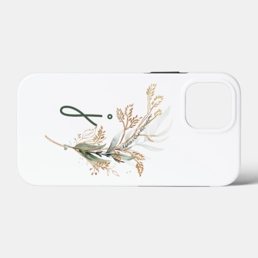 Monogram Botanische Eucalyptus Modern Premium Case-Mate iPhone Case (Achterkant (horizontaal))