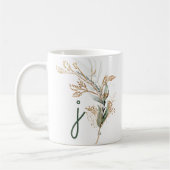 Monogram Botanische Eucalyptus Modern Premium Koffiemok (Links)