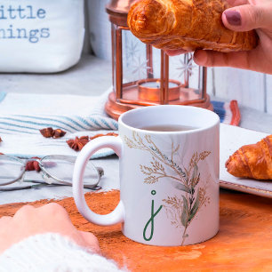 Monogram Botanische Eucalyptus Modern Premium Koffiemok