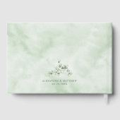 Monogram Botanische Greenery Elegant Wedding Gastenboek (Achterkant)