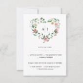 Monogram | Botanische hewriewweduwen RSVP Aankondiging (Voorkant)