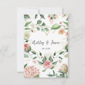 Monogram | Botanische hewriewweduwen RSVP Aankondiging (Achterkant)