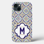 monogram botanische siertegels Case-Mate iPhone case (Achterkant)