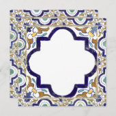  monogram botanische siertegels notitiekaartje (Voorkant / Achterkant)