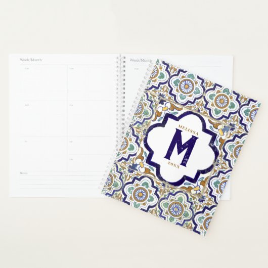 monogram botanische siertegels planner (Display)