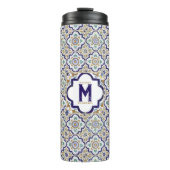  monogram botanische siertegels thermosbeker (Voorkant)