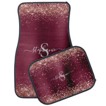 Monogram Bourgogne Bruin Faux-Glitter Girly Glam