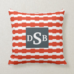 Monogram Boxstripe Patroon Kussen
