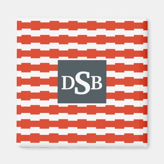 Monogram boxstrippatroon magneet (Voorkant)