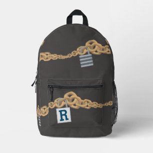 Monogram Boy's Chains & Lock thema Bedrukte Rugzak