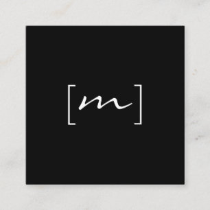 Monogram Bracket Vierkante Visitekaartje