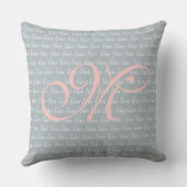 Monogram Bride & Groom Kussen (Achterkant)