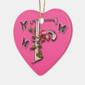 MONOGRAM BRIEF F - HARTSCHAP KERAMISCH ORNAMENT (Links)