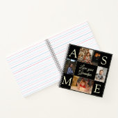 Monogram Brief Foto Opa Gift Notitieboek (Binnen)