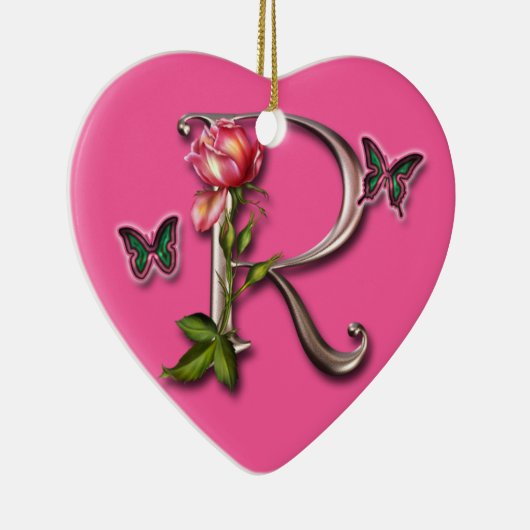 MONOGRAM BRIEF R - HARTSCHEMA KERAMISCH ORNAMENT (Rechts)