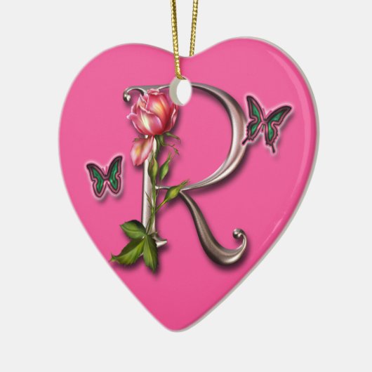 MONOGRAM BRIEF R - HARTSCHEMA KERAMISCH ORNAMENT (Links)