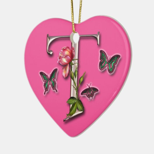 MONOGRAM BRIEF T - HARTSCHEMA KERAMISCH ORNAMENT (Links)