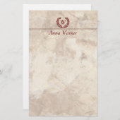  monogram briefpapier (Voorkant / Achterkant)