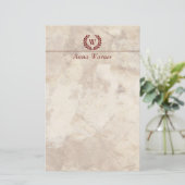  monogram briefpapier (Staand voorkant)