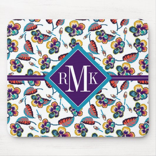 Monogram | Bright Hibiscus Pattern Muismat (Voorkant)