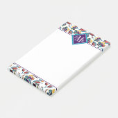 Monogram | Bright Hibiscus Pattern Post-it® Notes (Schuin)
