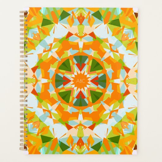 Monogram Bright Orange Green Star Retour à l'école (Devant)