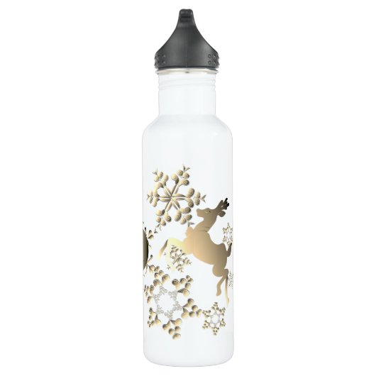 Monogram Bronze-achtige danserende rendierschilfer Waterfles (Rechts)