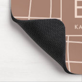 Monogram Brown Abstracte Grids Muismat (Hoek)