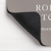 Monogram Brown Elegant Professional Mousepad Muismat (Hoek)