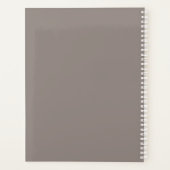 Monogram Brown Elegant Professional Planner (Achterkant)