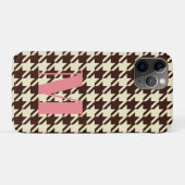 Monogram Brown Ivory Pepita Houndstooth Pattern Case-Mate iPhone Case (Achterkant (horizontaal))