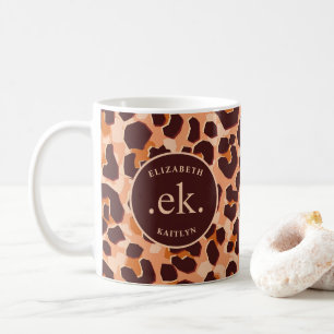 Monogram Brown Leopard Koffiemok