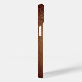 Monogram Brown Rustic Leather stijlvolle scriptnaa Case-Mate iPhone Case (Achterkant / Rechts)