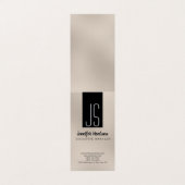 Monogram Browny Beige Black Manager Visitekaartje (Buitenkant ongevouwen)