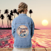 Monogram Bruid Blauw Watercolor Schelpen | Zeester Denim Jacket