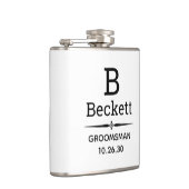 Monogram bruidsjonker heupfles (Rechts)