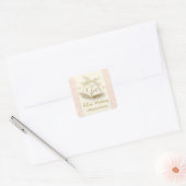 Monogram bruiloft bells Golden Jubileum Sticker (Envelop)