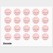 Monogram Bruiloft Bewaar de datum Roze Sticker (Vel)