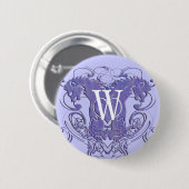 Monogram bruiloft Button Lions wervelingen 4 hoofd (Voorkant /achterkant)