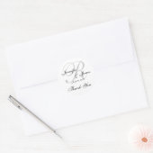 Monogram bruiloft dank u label Sticker (Envelop)