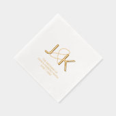 Monogram bruiloft Folie gestempeld servetten (Rechts)
