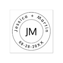 Monogram bruiloft Logo met de namen & datum van he