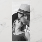 Monogram bruiloft met zwarte en witte foto's menu (Achterkant)