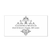 monogram | Bruiloft Monogram retouradres Zelfinktende Stempel (Design)