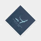 Monogram Bruiloft Servetten met Naam (Hoek)