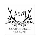 Monogram bruiloft stempel, opslaan van de datum ze  zelfinktende stempel (Design)